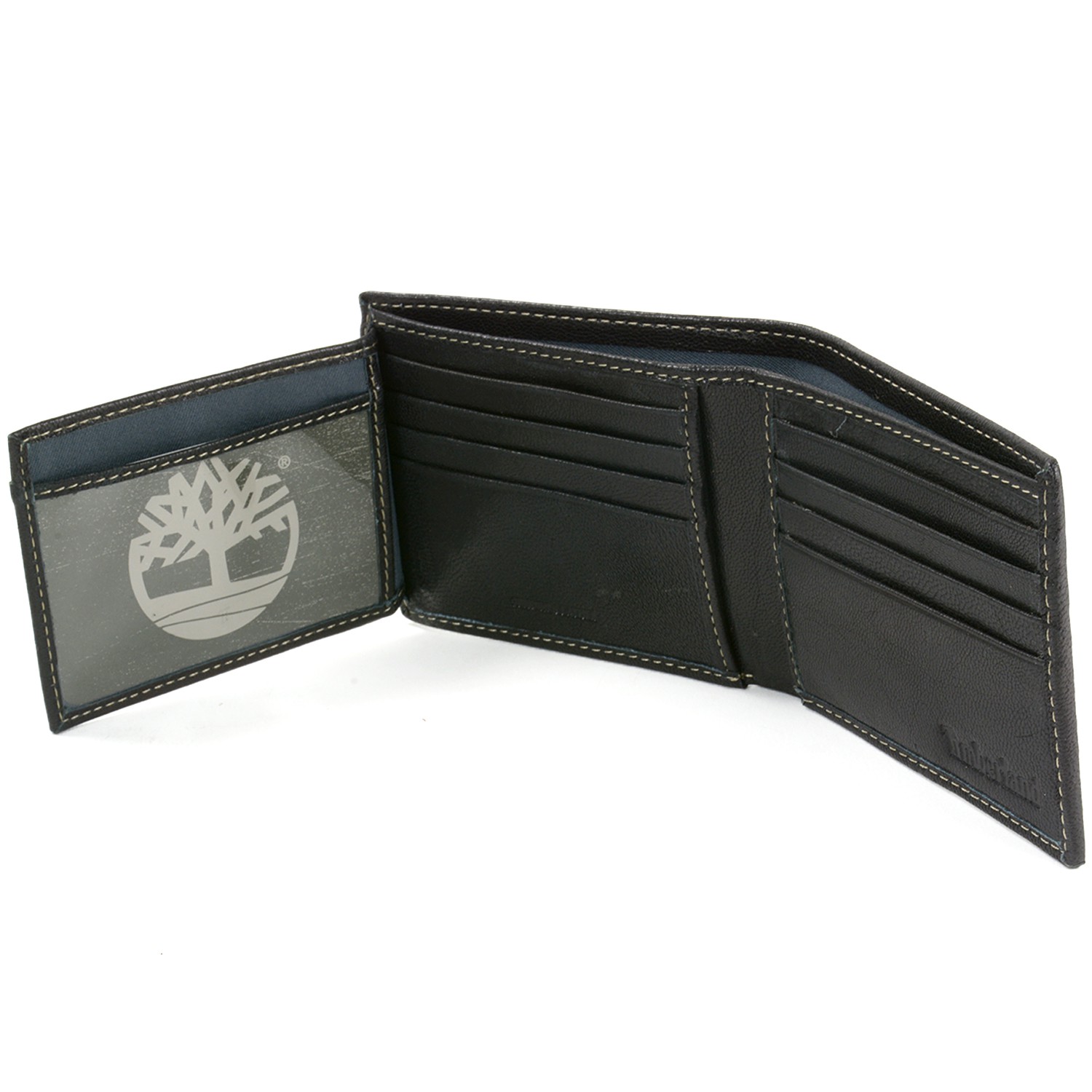 Timberland Men's Wallet Leather Bifold ID Flip Commuter Passcase